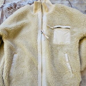 Oversized Fuzzy Jacket - Cream